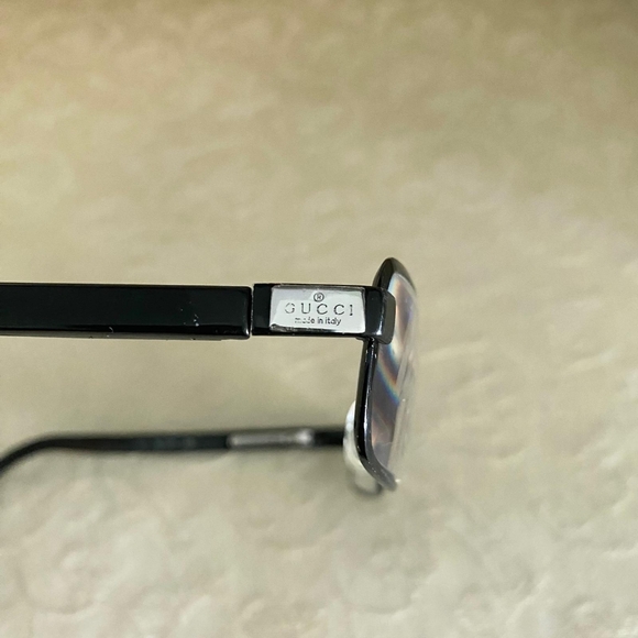 Vintage Gucci Designer Made In Italy GG 1371 E9K Rectangle Full Rim Eyeglasses - Picture 4 of 9